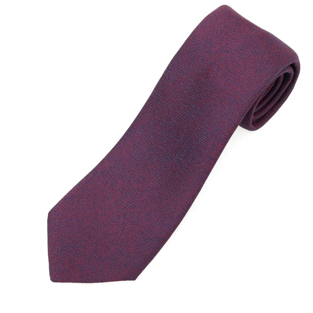 【中古】ルイジ ボレッリ Luigi Borrelli シルク 無地ネクタイ ボルドーxネイビー【 状態ランクB 】【 メンズ 】