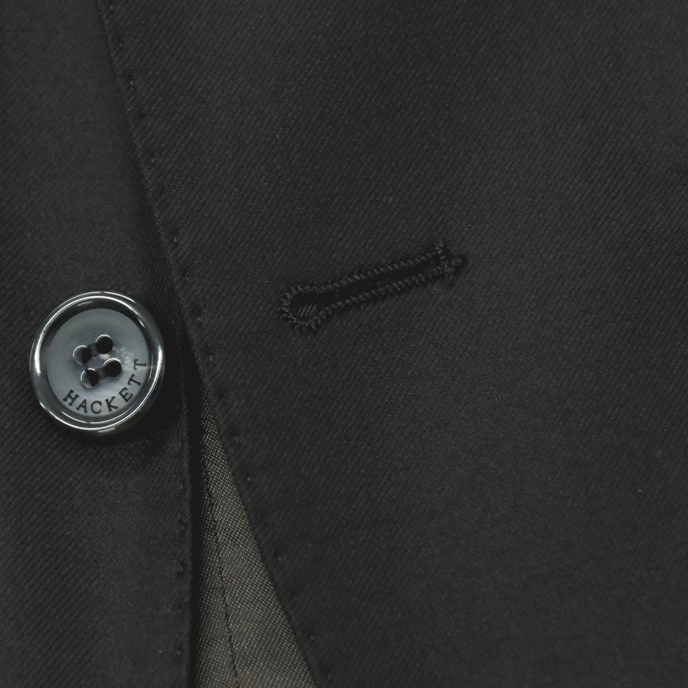 【中古】ハケットロンドン HACKETT LONDON FOUR SEASONS Super130’S ウール 2つボタンスーツ ブラック【サイズ上UK36/下30】【 状態ランクC 】【 メンズ 】