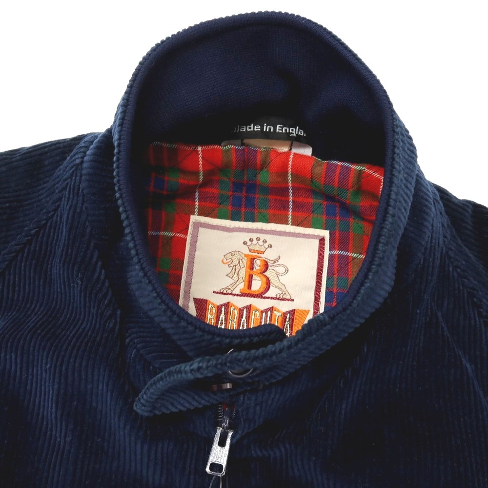 【中古】バラクータ BARACUTA コットン コーデュロイ 中綿入り スイングトップ ネイビー【サイズ38】【 状態ランクC 】【 メンズ 】