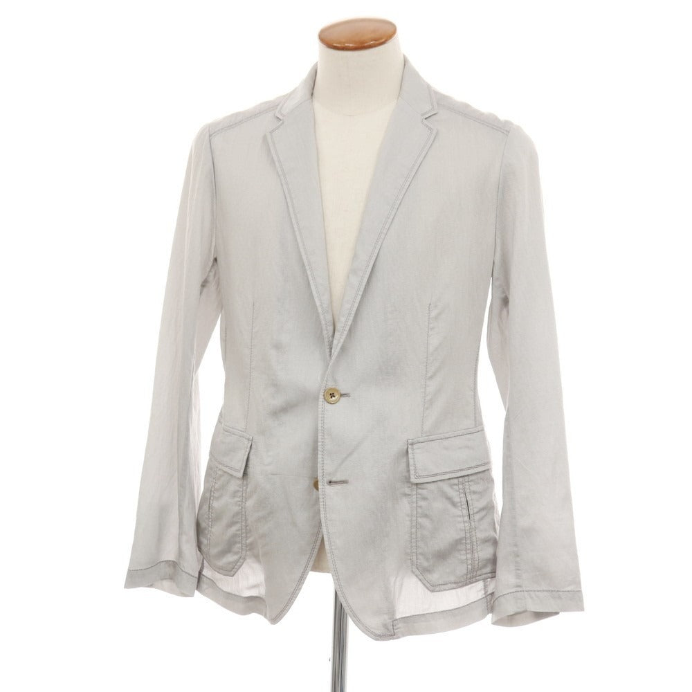 【中古】ジョセフ JOSEPH テンセルナイロン 2B カジュアルジャケット グレーxホワイト【サイズ48】【 状態ランクC 】【 メンズ 】