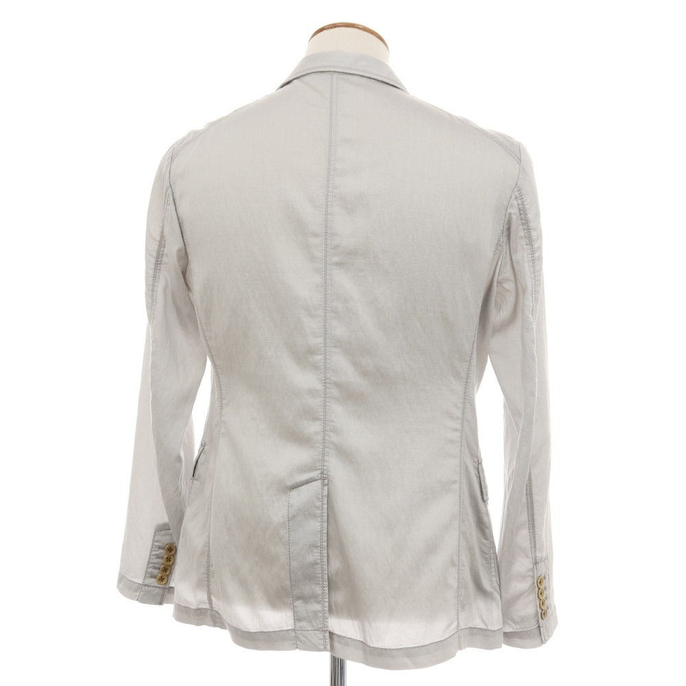 【中古】ジョセフ JOSEPH テンセルナイロン 2B カジュアルジャケット グレーxホワイト【サイズ48】【 状態ランクC 】【 メンズ 】