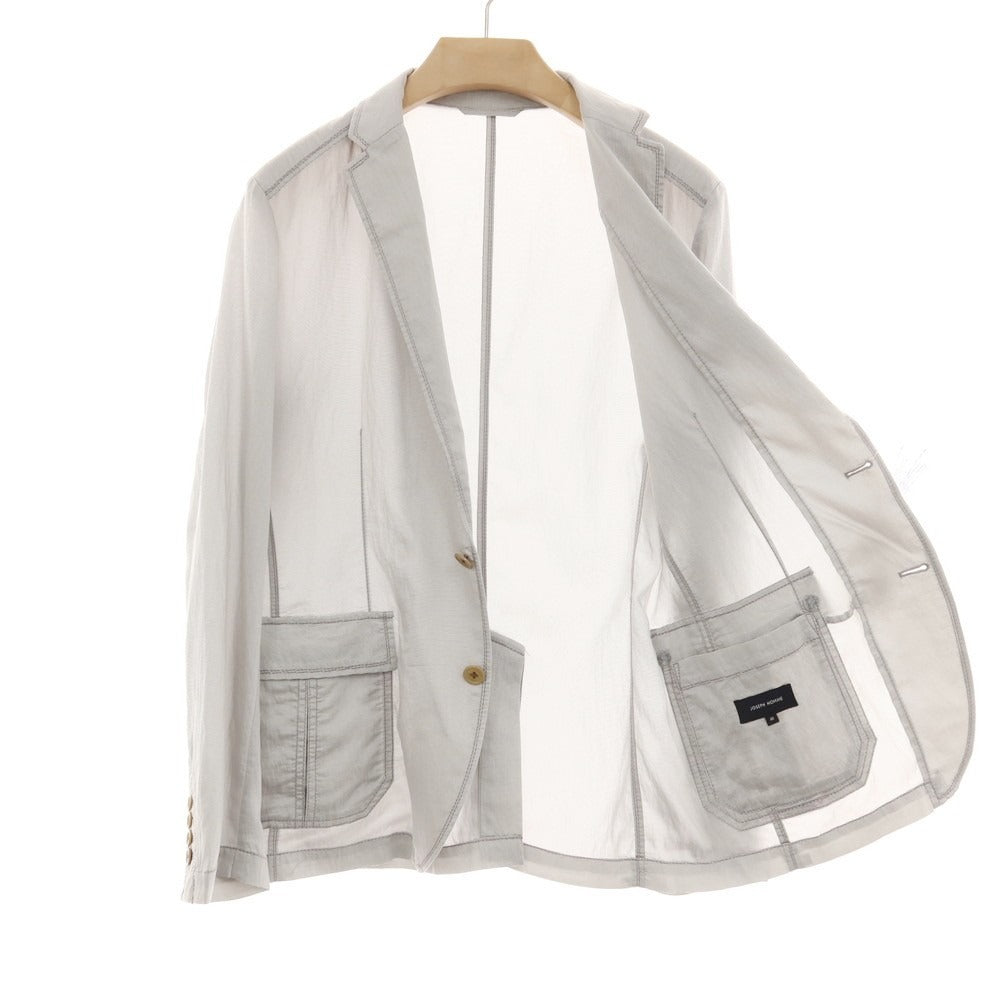 【中古】ジョセフ JOSEPH テンセルナイロン 2B カジュアルジャケット グレーxホワイト【サイズ48】【 状態ランクC 】【 メンズ 】
