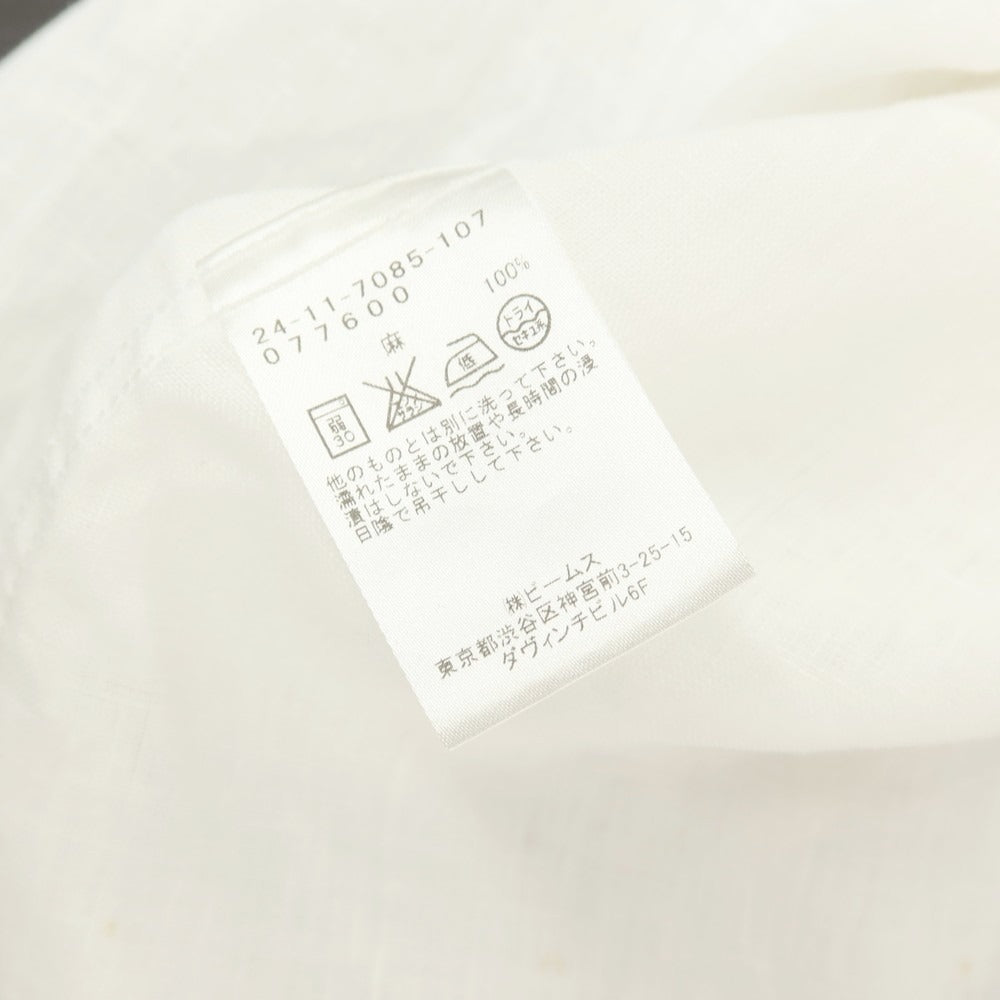 【中古】ブリッラ ペル イル グスト Brilla per il gusto リネン ワイドカラー カジュアルシャツ ホワイト【サイズXS】【 状態ランクC 】【 メンズ 】