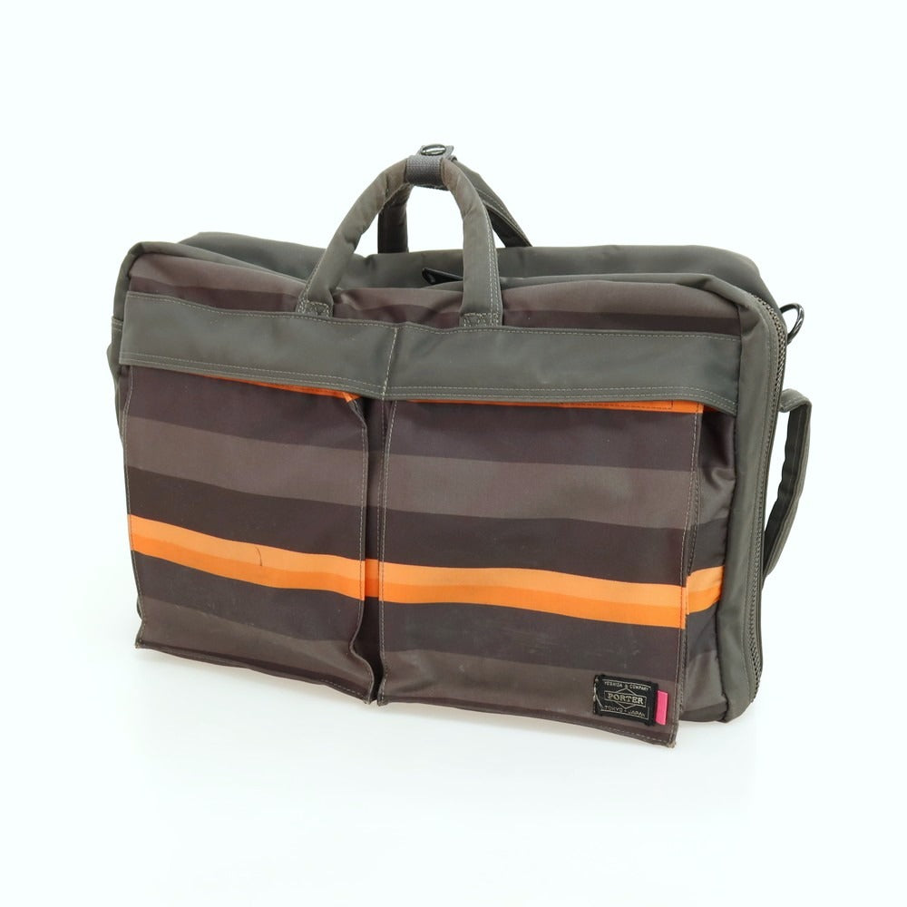 【中古】ポーター PORTER ×ポールスミス 80周年 3way ナイロン ブリーフケース カーキ【 状態ランクD 】【 メンズ 】