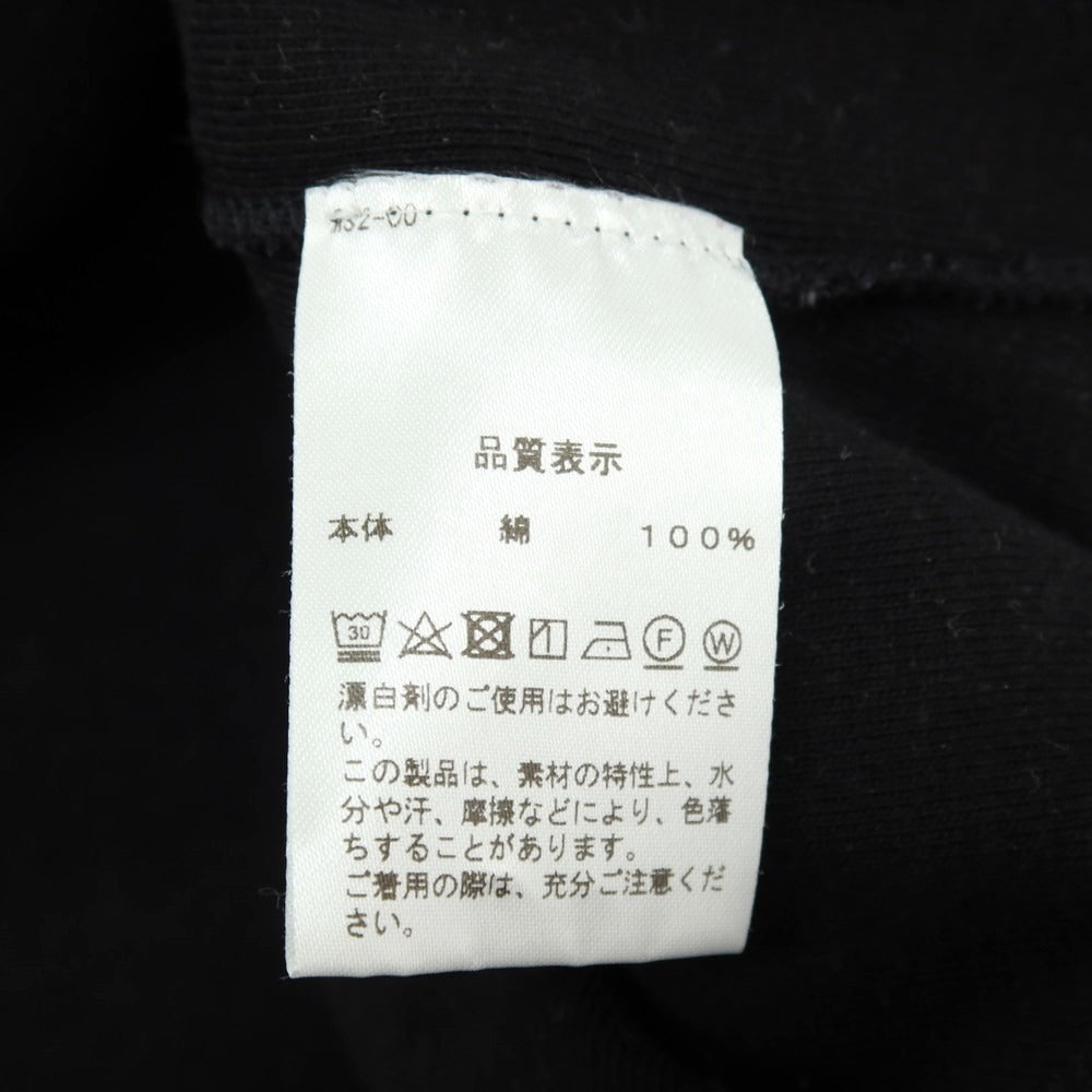 【中古】メゾン コルニション MAISON CORNICHON コットン クルーネック 長袖Tシャツ ブラック【サイズ3】【 状態ランクB 】【 メンズ 】