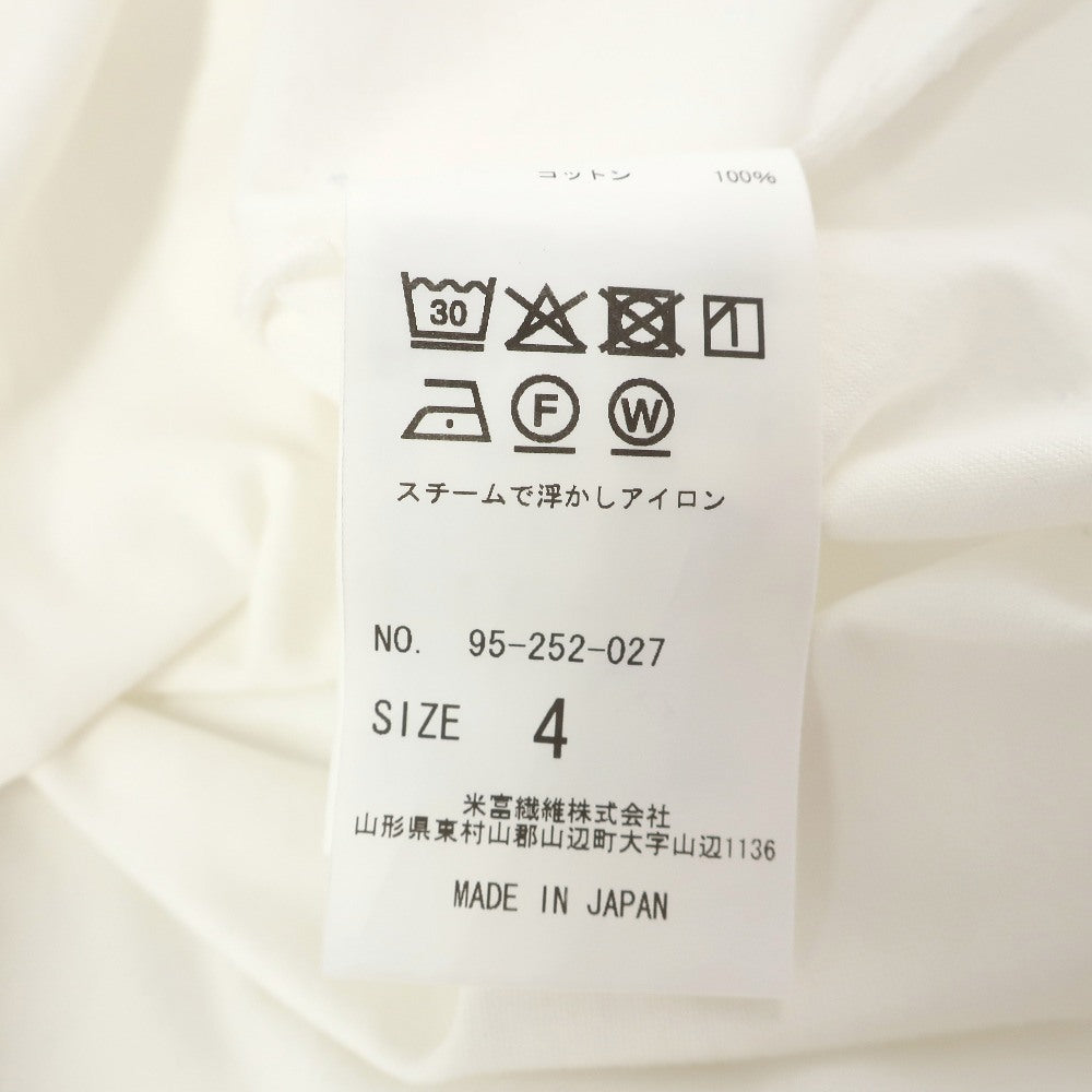【中古】ヨネトミ yonetomi コットン クルーネック 半袖Tシャツ ホワイト【サイズ4】【 状態ランクB 】【 メンズ 】