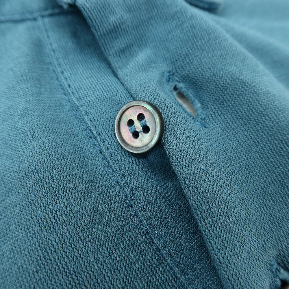 【SALE10%OFF/返品不可】【中古】ザノーネ ZANONE アイスコットン 半袖ポロシャツ ターコイズブルー【 サイズ50 】【 状態ランクB 】【 メンズ 】