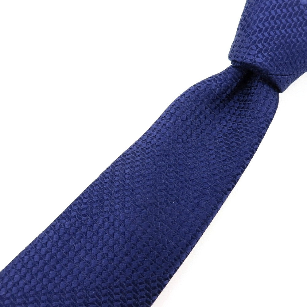 【中古】フランコ スパダ Franco Spada シルク シャドー ネクタイ ネイビー【 状態ランクB 】【 メンズ 】