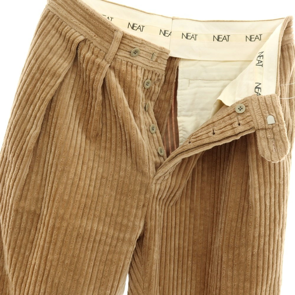 【中古】ニート NEAT コットン 太畝 コーデュロイパンツ ライトブラウン【サイズ46】【 状態ランクB 】【 メンズ 】