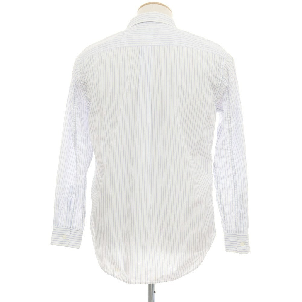 【中古】コムデギャルソン オムドゥ COMME des GARCONS HOMME DEUX 2019年春夏 コットン ストライプ レギュラーカラー カジュアルシャツ ホワイトxブルー【サイズXS】【 状態ランクD 】【 メンズ 】