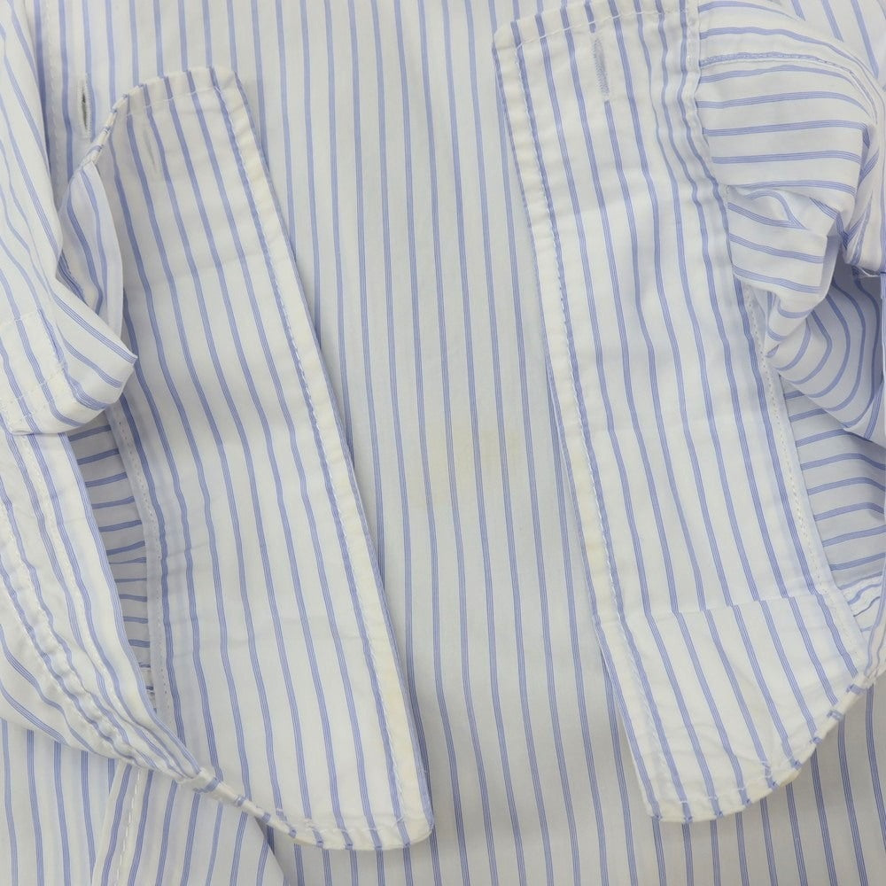【中古】コムデギャルソン オムドゥ COMME des GARCONS HOMME DEUX 2019年春夏 コットン ストライプ レギュラーカラー カジュアルシャツ ホワイトxブルー【サイズXS】【 状態ランクD 】【 メンズ 】