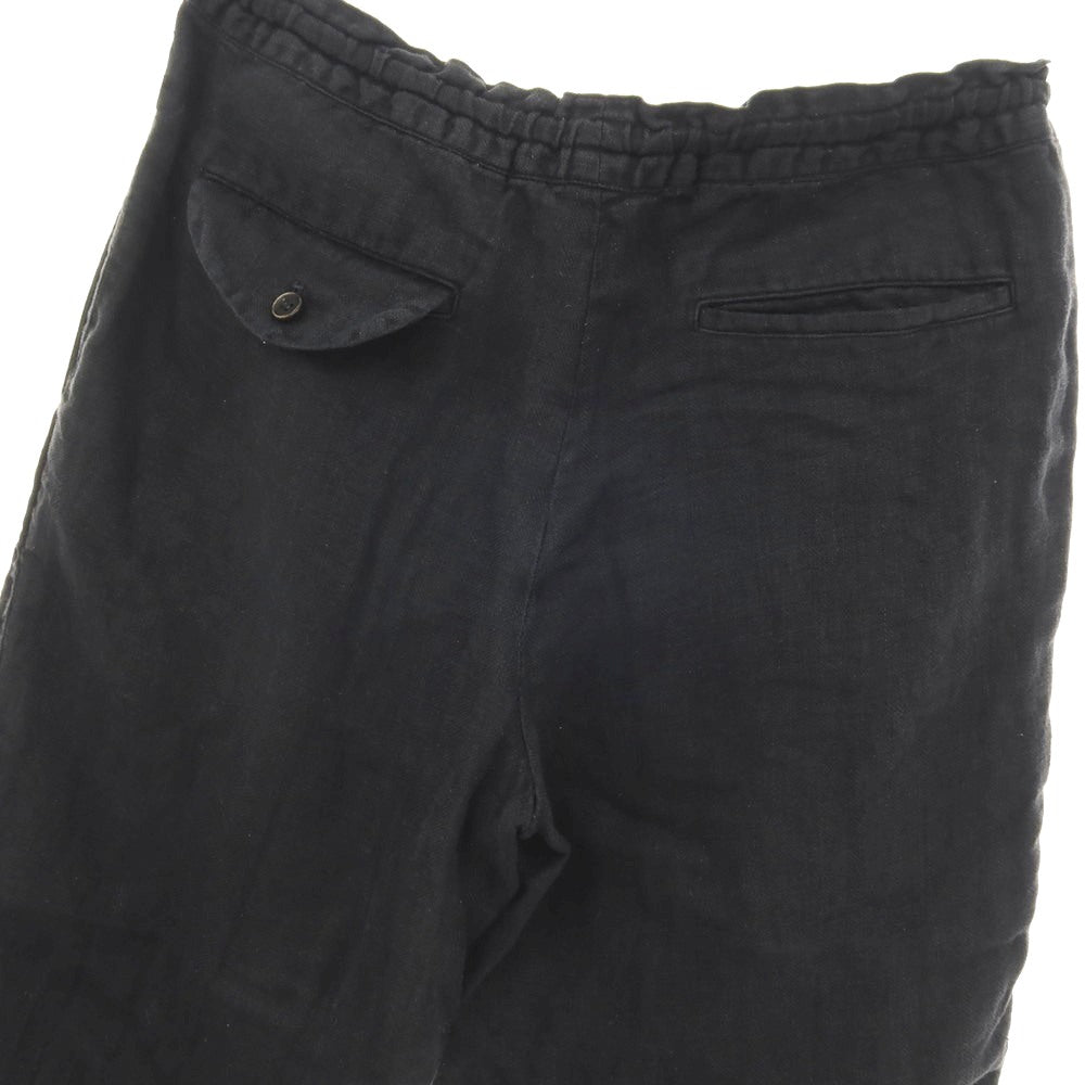 【中古】コムデギャルソン オムドゥ COMME des GARCONS HOMME DEUX 2016年春夏 リネン イージーパンツ ブラック【サイズXS】【 状態ランクC 】【 メンズ 】