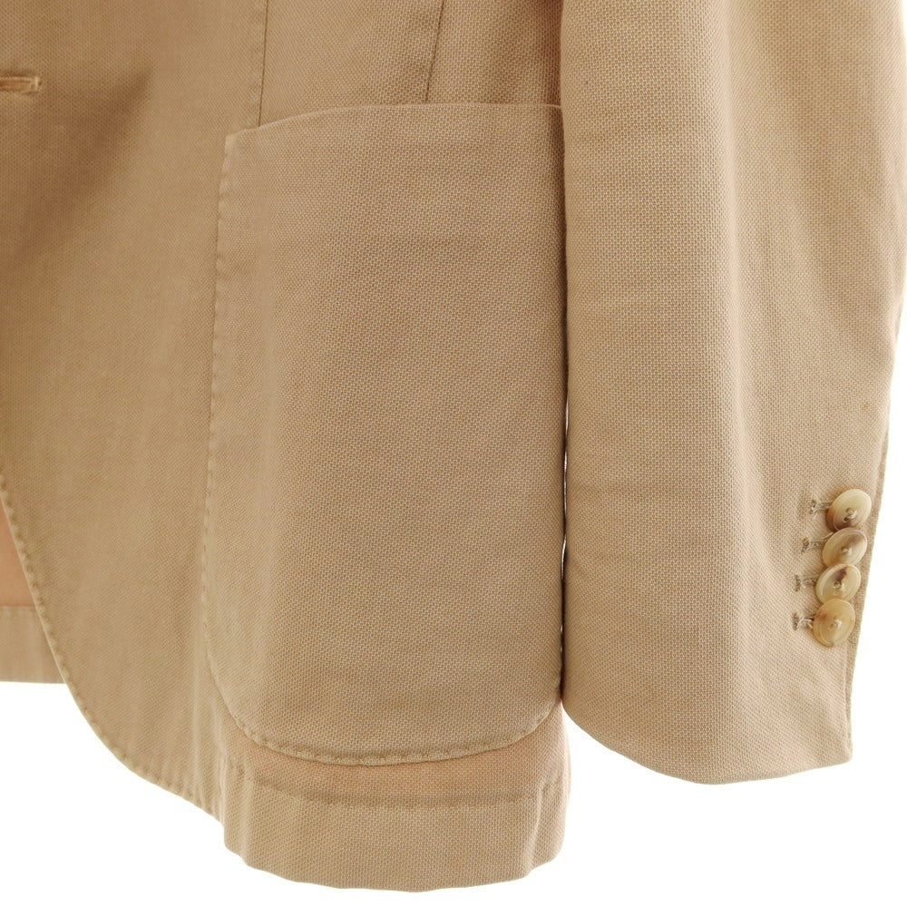 【中古】ボリオリ BOGLIOLI K.JACKET 製品染め コットンポリウレタン 3B テーラードジャケット ベージュ【サイズ46】【 状態ランクC 】【 メンズ 】