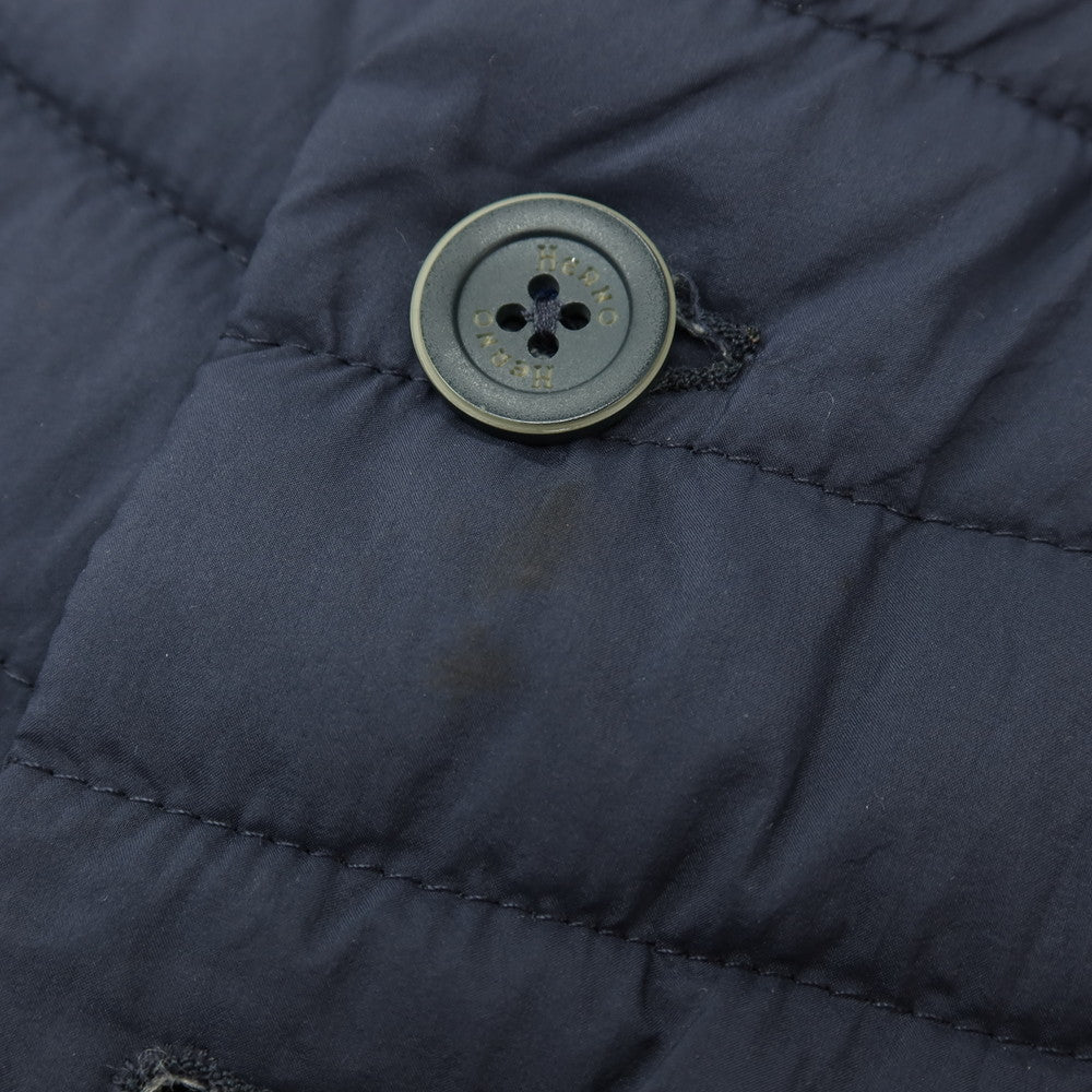 【中古】ヘルノ Herno IN-TECH ナイロンポリウレタン 中綿入り カジュアル系ジレ ベスト ネイビー【サイズ46】【 状態ランクC 】【 メンズ 】