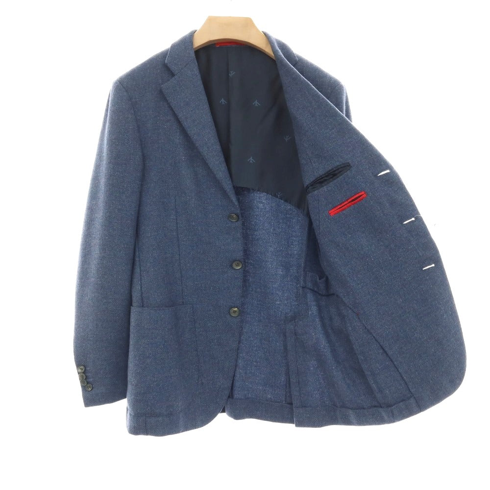 【中古】イザイア ISAIA SAILOR ウールカシミヤ 3B テーラードジャケット ブルー【サイズ46】【 状態ランクB 】【 メンズ 】