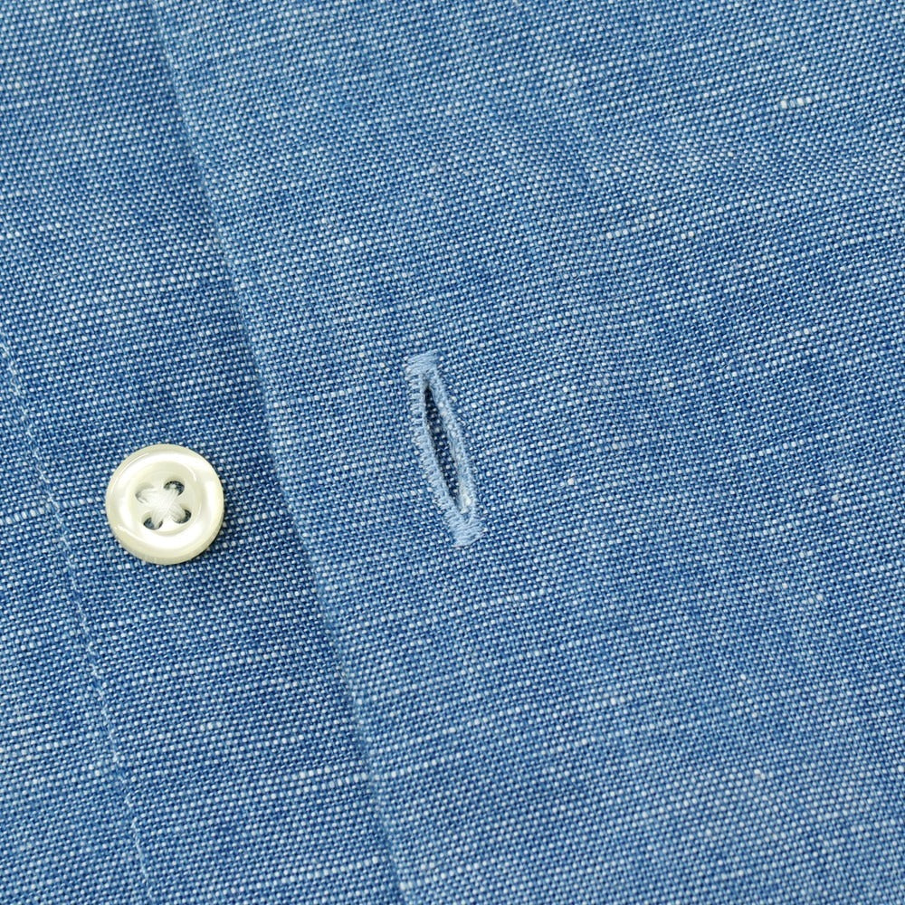 【中古】ジーエムエフ965 MGF965 コットン ワイドカラー カジュアルシャツ ブルー【サイズS】【 状態ランクC 】【 メンズ 】