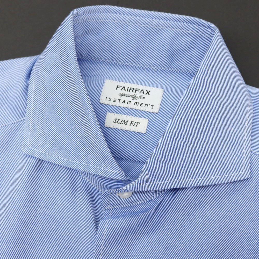 【中古】フェアファクス FAIRFAX コットン ホリゾンタルカラー ドレスシャツ ブルー【サイズ39】【 状態ランクB 】【 メンズ 】