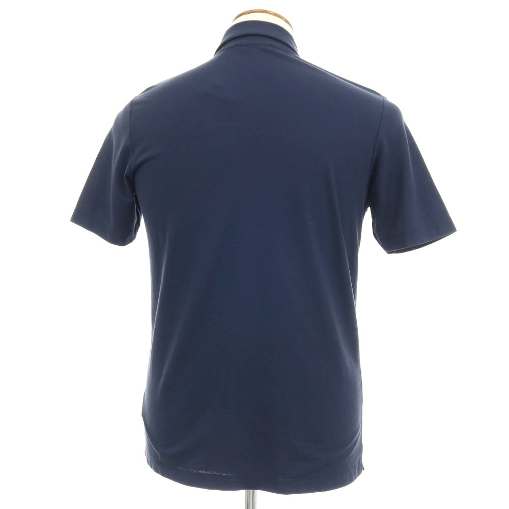 【中古】ザノーネ ZANONE アイスコットン 半袖シャツ ネイビー【サイズ48】【 状態ランクB 】【 メンズ 】