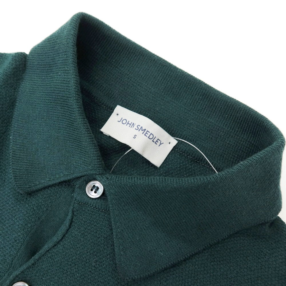 【中古】ジョンスメドレー JOHN SMEDLEY シーアイランドコットン 半袖 ポロニット グリーン【サイズS】【 状態ランクC 】【 メンズ 】