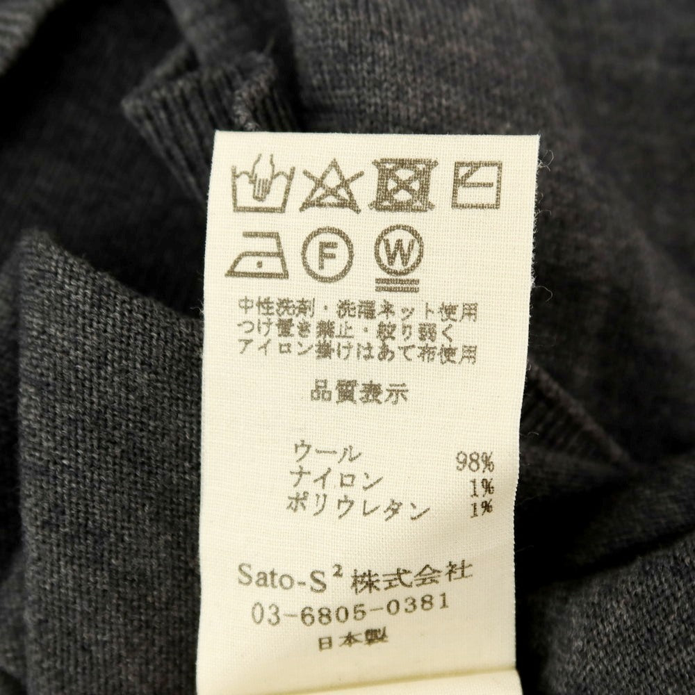 【中古】ナインナインワン ジャパン 991 Japan ハイゲージ ウールナイロンポリウレタン クルーネック プルオーバーニット グレー【サイズ48】【 状態ランクB 】【 メンズ 】