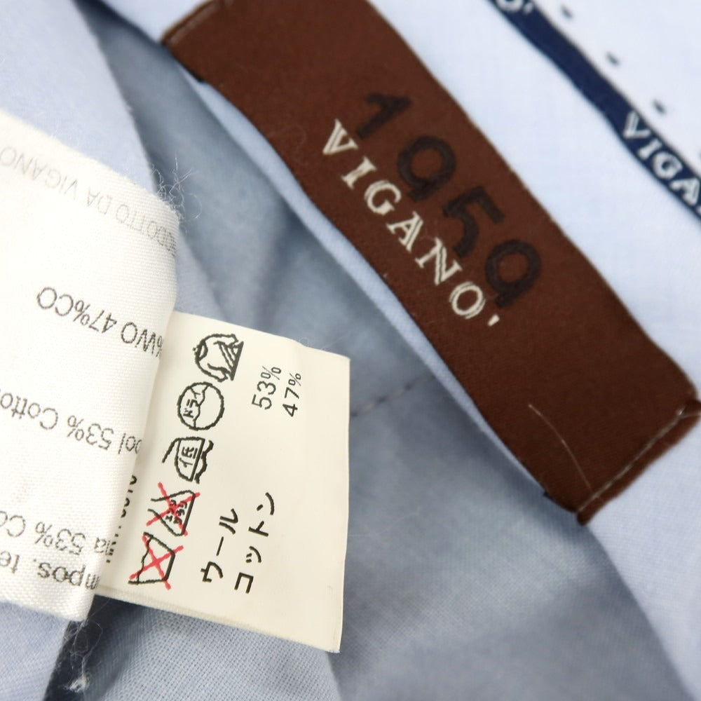 【中古】ヴィガーノ VIGANO ウールコットン カジュアルスラックスパンツ ネイビー【サイズ46】【 状態ランクC 】【 メンズ 】