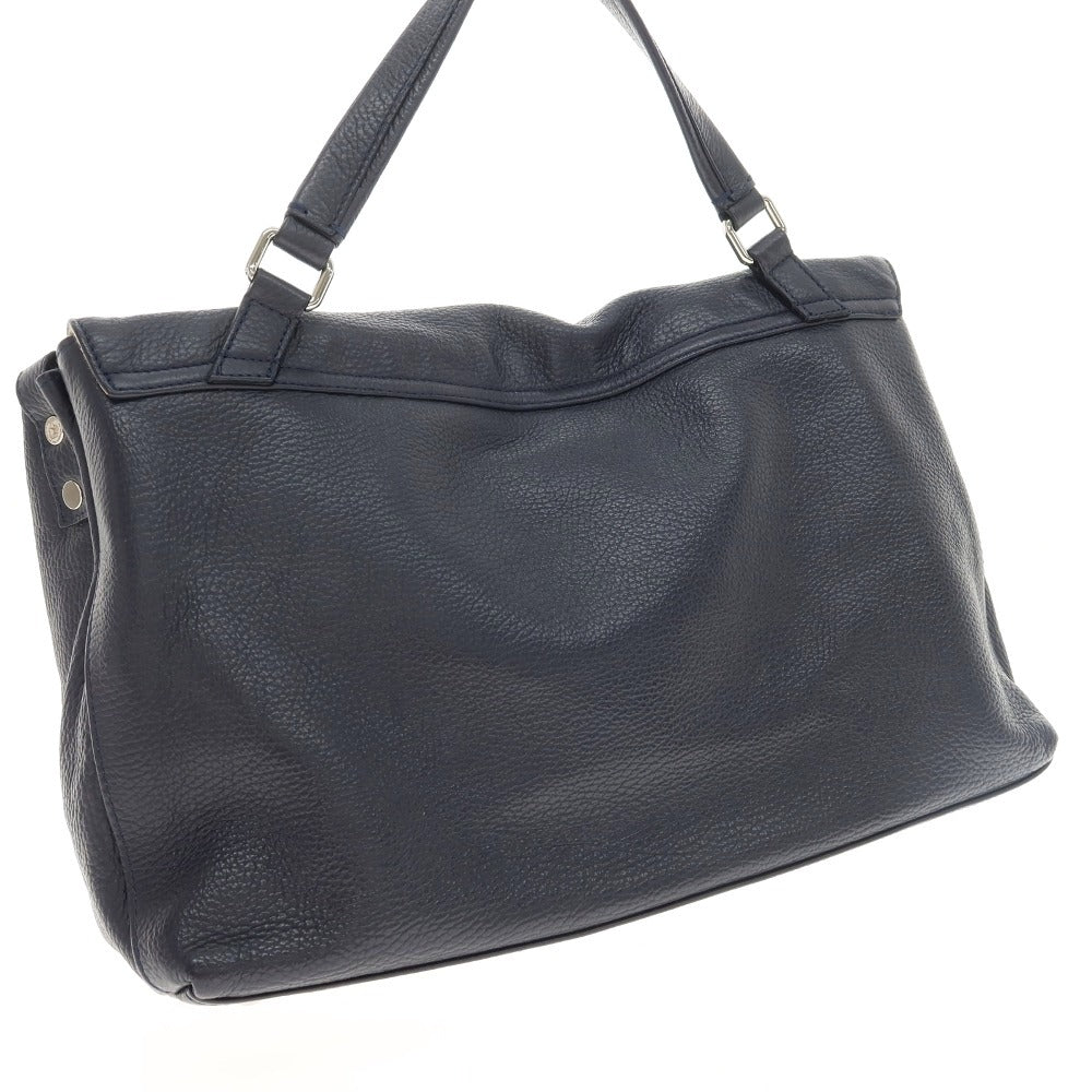 【中古】ザネラート ZANELLATO POSTINA レザー ショルダーバッグ ネイビー【 状態ランクB 】【 ユニセックス 】