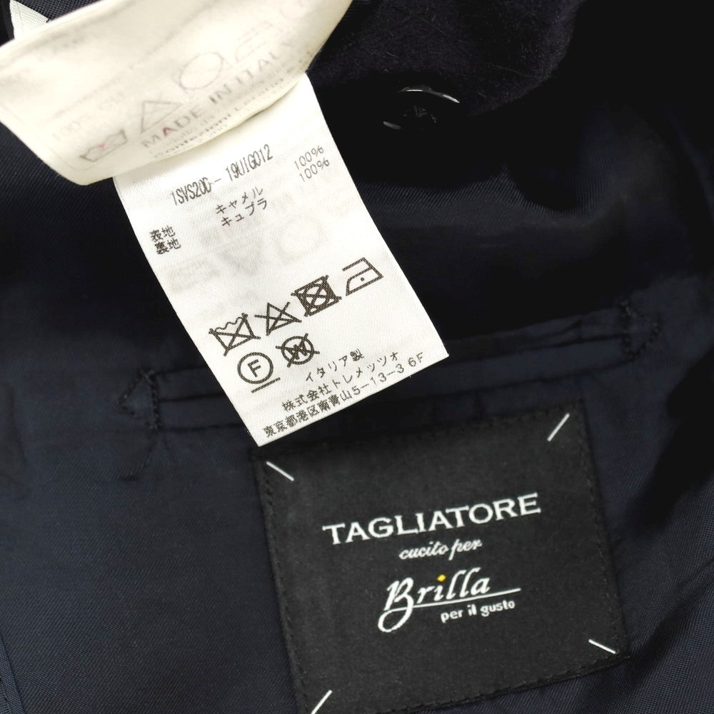 【中古】タリアトーレ TAGLIATORE Brilla per il gusto別注 キャメル ダブル6B テーラードジャケット ネイビー【サイズ46】【 状態ランクC 】【 メンズ 】