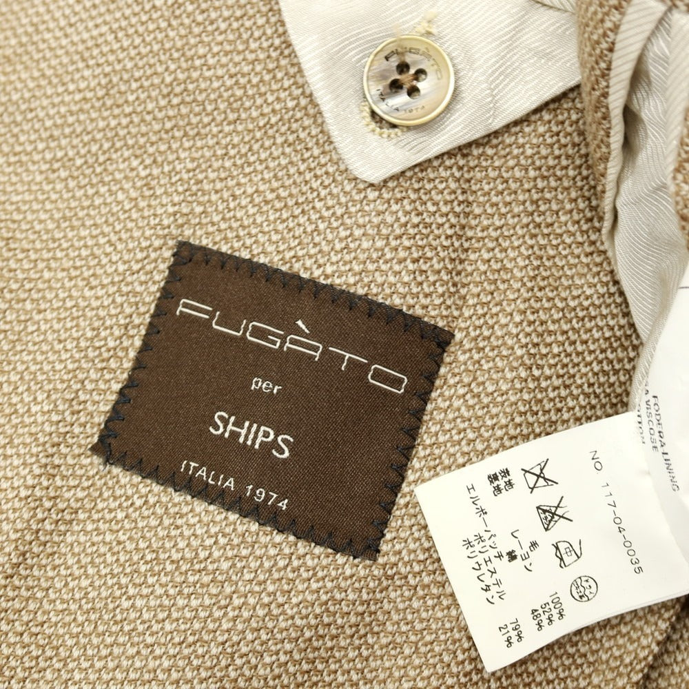 【中古】フガート FUGATO SHIPS別注 ウール 3B テーラードジャケット ベージュ【サイズ48】【 状態ランクD 】【 メンズ 】