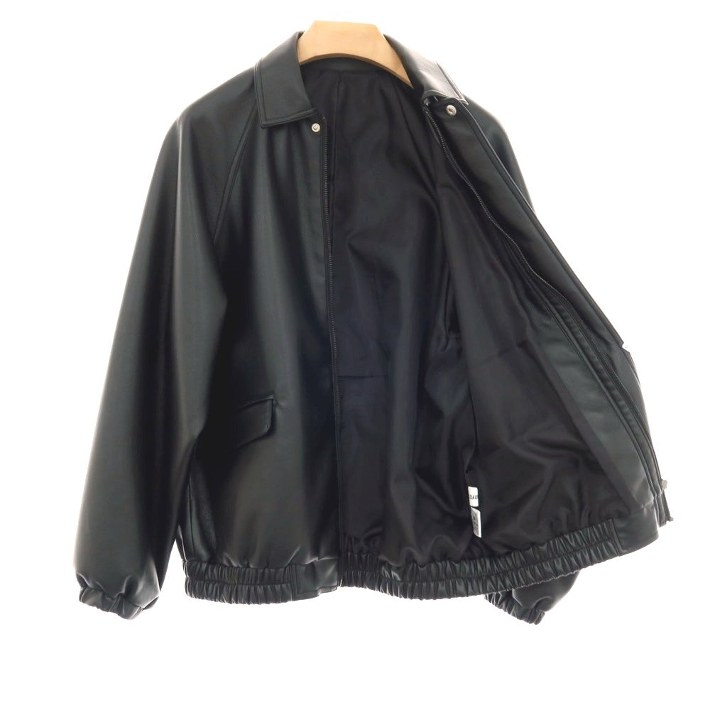 【中古】チャオパニック Ciaopanic 合成皮革 ジップアップ フェイク レザーブルゾン ブラック【サイズM】【 状態ランクA 】【 ユニセックス 】