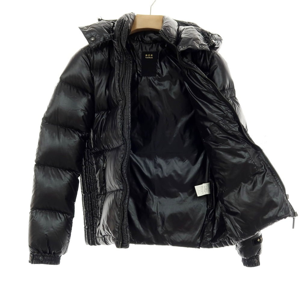 【中古】タトラス TATRAS ナイロン スタンドカラー ダブルジップ ダウンジャケット ブラック【サイズ2】【 状態ランクB 】【 メンズ 】