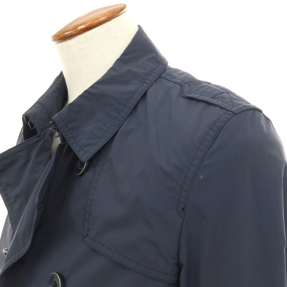 【中古】ヘルノ Herno ナイロン トレンチコート ネイビー【サイズ46】【 状態ランクC 】【 メンズ 】
