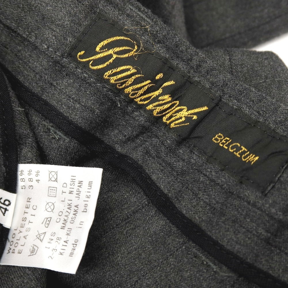 【中古】バージスブルック BASIS BROEK ウールポリエステルポリウレタン ストライプ イージースラックスパンツ グレー【サイズ46】【 状態ランクB 】【 メンズ 】