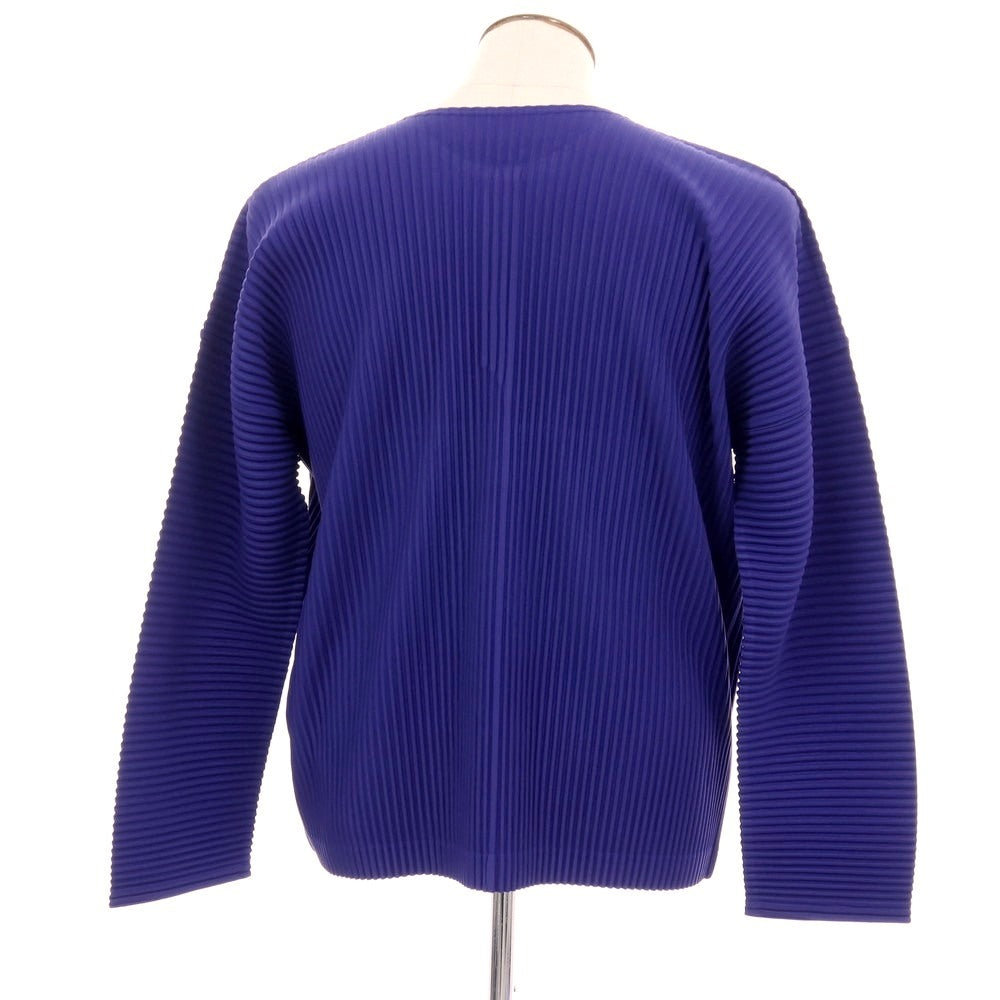 【中古】オム プリッセ イッセイミヤケ HOMME PLISSE ISSEY MIYAKE 2026年春夏 プリーツ ヘンリーネック 長袖カットソー ロイヤルブルー【サイズ表記なし(L位)】【 状態ランクA 】【 メンズ 】