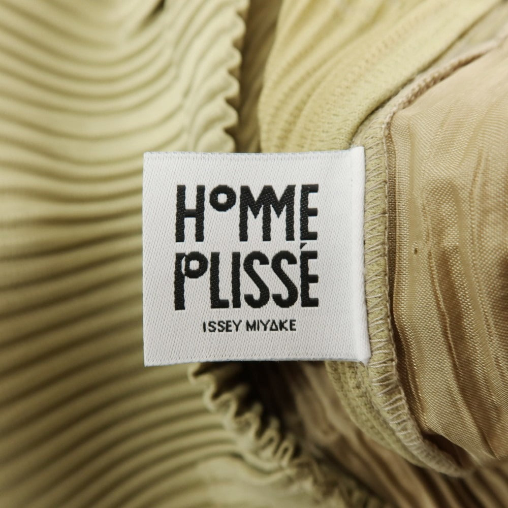 【中古】オム プリッセ イッセイミヤケ HOMME PLISSE ISSEY MIYAKE 2026年春夏 ポリエステル系 プリーツ イージーパンツ ライトグリーン【サイズ表記なし(L位)】【 状態ランクA 】【 メンズ 】