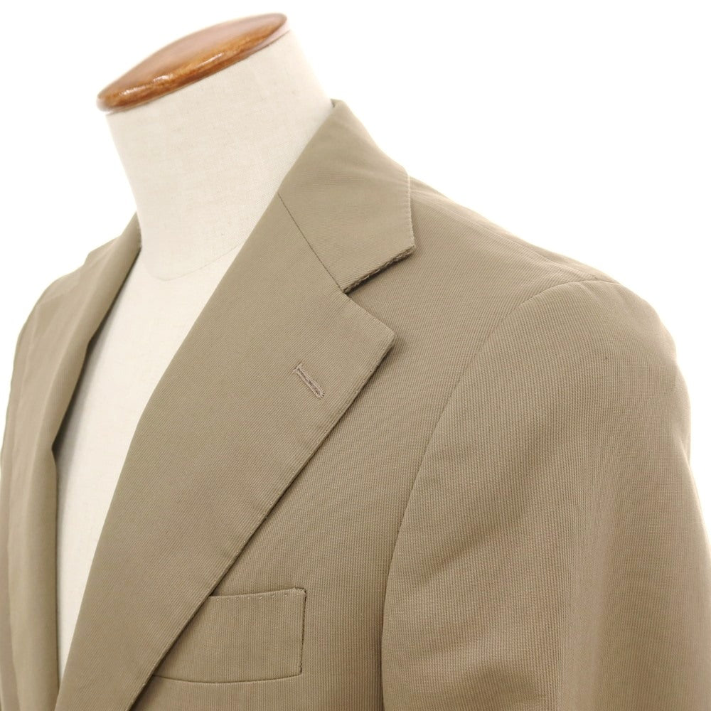 【中古】ベルベスト Belvest ストレッチ コットン 3つボタンスーツ グレージュ【サイズ上46/下48】【 状態ランクD 】【 メンズ 】