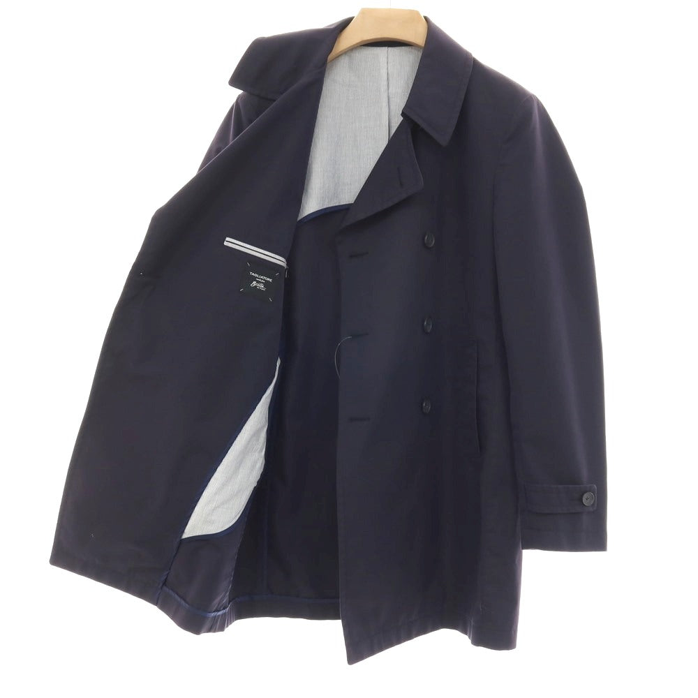 【中古】タリアトーレ TAGLIATORE Brilla per il gusto別注 CHARLIE コットンナイロン ダブルブレストコート ネイビー【サイズ48】【 状態ランクC 】【 メンズ 】