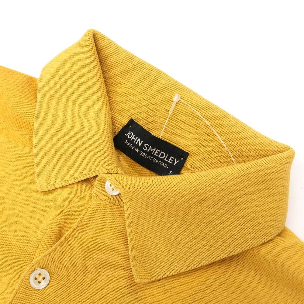 【中古】ジョンスメドレー JOHN SMEDLEY シーアイランドコットン 半袖 ポロニット イエロー【サイズS】【 状態ランクC 】【 メンズ 】