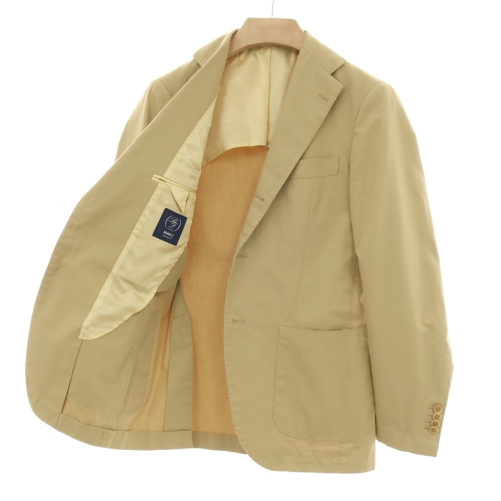 【中古】ビームスエフ BEAMS F コットン 3つボタンスーツ セットアップ ベージュ【サイズ46】【 状態ランクC 】【 メンズ 】