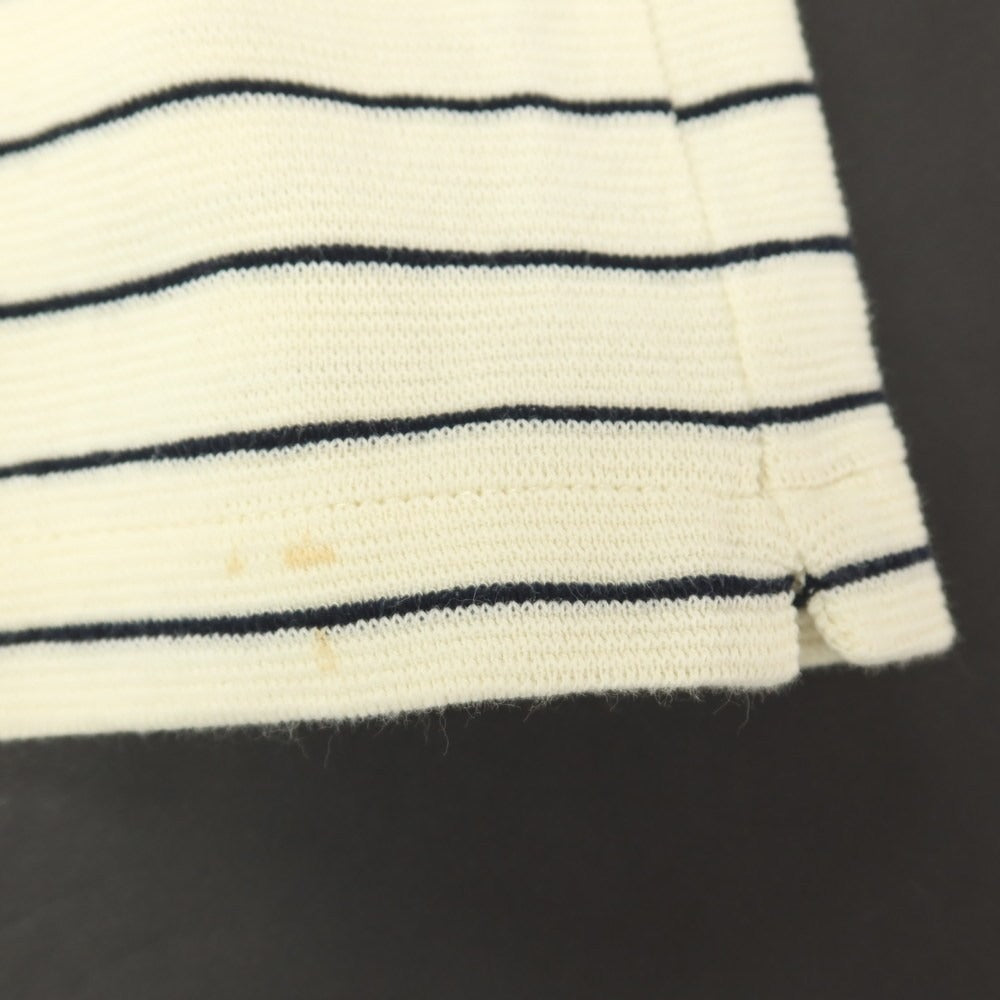 【中古】グリーンレーベルリラクシング green label relaxing コットン ボーダー クルーネック 半袖Tシャツ クリームxブラック【サイズM】【 状態ランクB 】【 メンズ 】