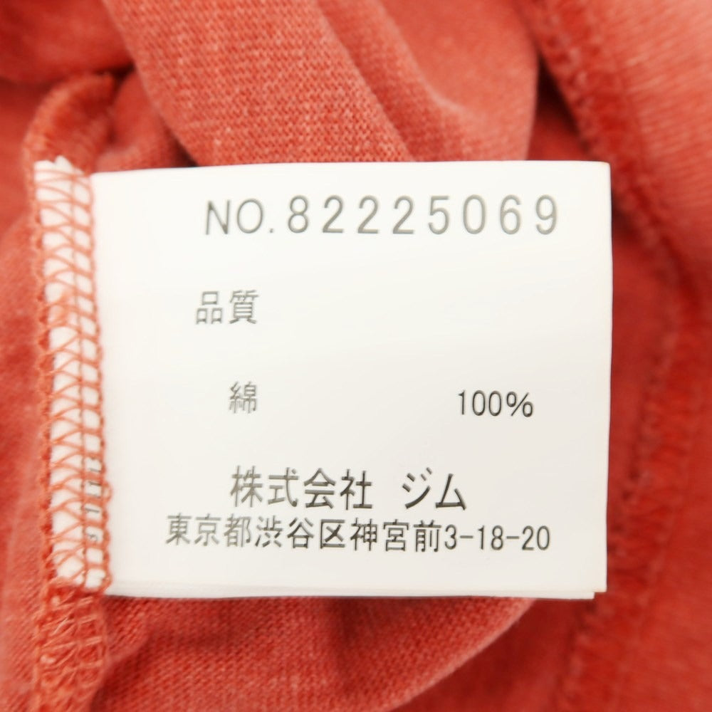 【中古】ジム gim 製品加工 コットン クルーネック 半袖ポケットTシャツ レッド【サイズL】【 状態ランクB 】【 メンズ 】