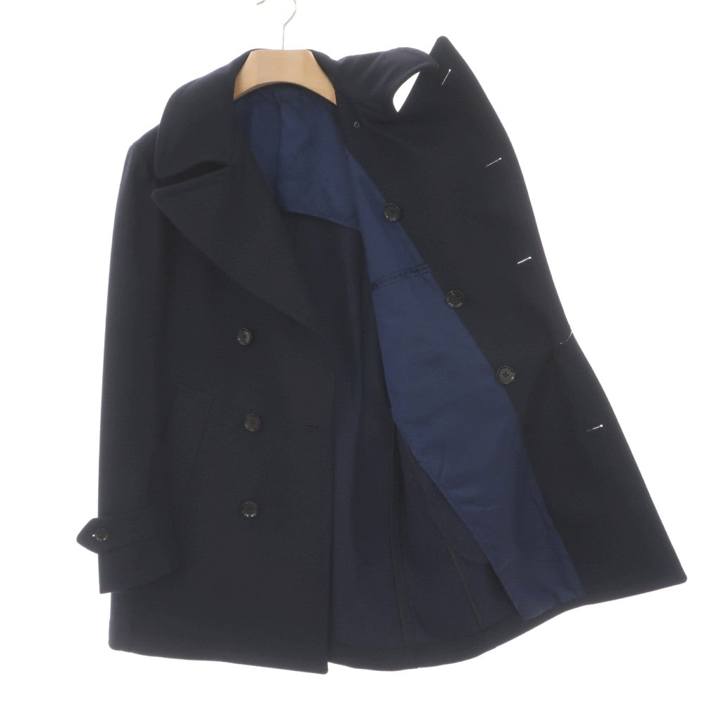 【中古】リングヂャケット RING JACKET MEISTER ウール ピーコート ダークネイビー【サイズ表記なし(S位)】【 状態ランクC 】【 メンズ 】