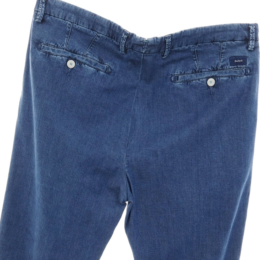 【中古】バルバティ Barbati ストレッチ テンセル カジュアルスラックスパンツ ダークブルー【サイズ52】【 状態ランクA 】【 メンズ 】