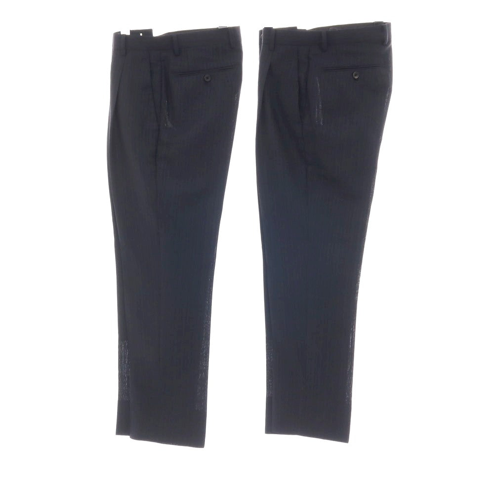 【中古】ゼルビーノ ZERBINO ウール ストライプ 2つボタンスーツ ネイビー【サイズ表記なし(M位)】【 状態ランクA 】【 メンズ 】