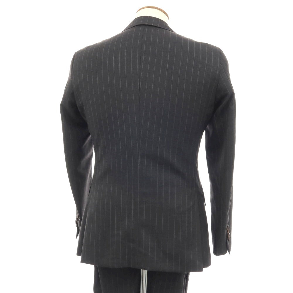 【中古】ゼルビーノ ZERBINO ウール ストライプ 2つボタンスーツ グレー【サイズ表記なし(M位)】【 状態ランクB 】【 メンズ 】