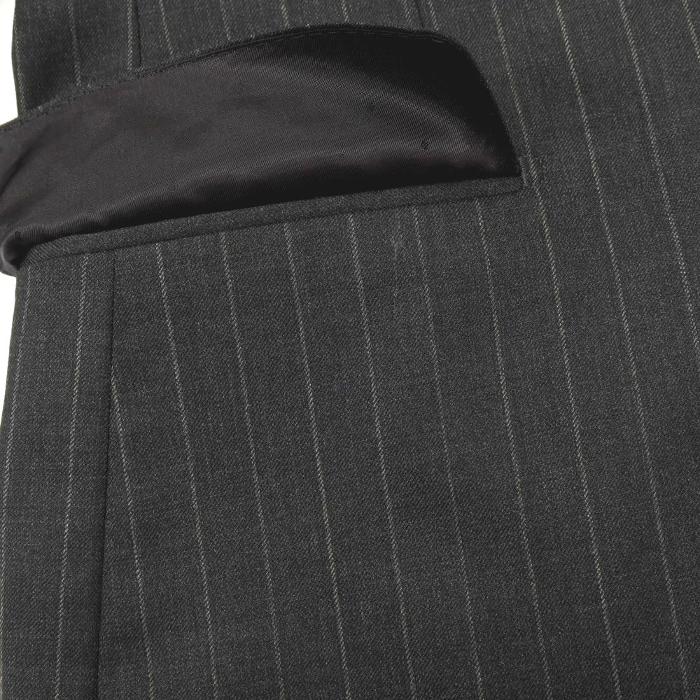 【中古】ゼルビーノ ZERBINO ウール ストライプ 2つボタンスーツ グレー【サイズ表記なし(M位)】【 状態ランクB 】【 メンズ 】