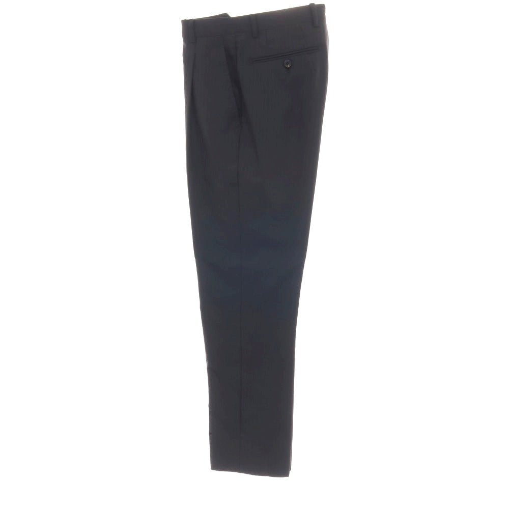 【中古】ゼルビーノ ZERBINO ウール シャドーストライプ 2つボタンスーツ ブラック【サイズ表記なし(M位)】【 状態ランクB 】【 メンズ 】