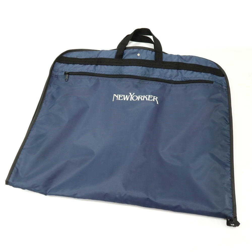 【中古】ニューヨーカー NEWYORKER ウール 2つボタンスーツ ブラック【サイズYA4/73】【 状態ランクC 】【 メンズ 】