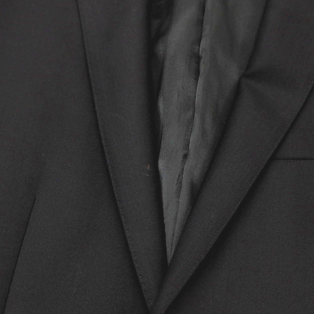 【中古】ニューヨーカー NEWYORKER ウール 2つボタンスーツ ブラック【サイズYA4/73】【 状態ランクC 】【 メンズ 】