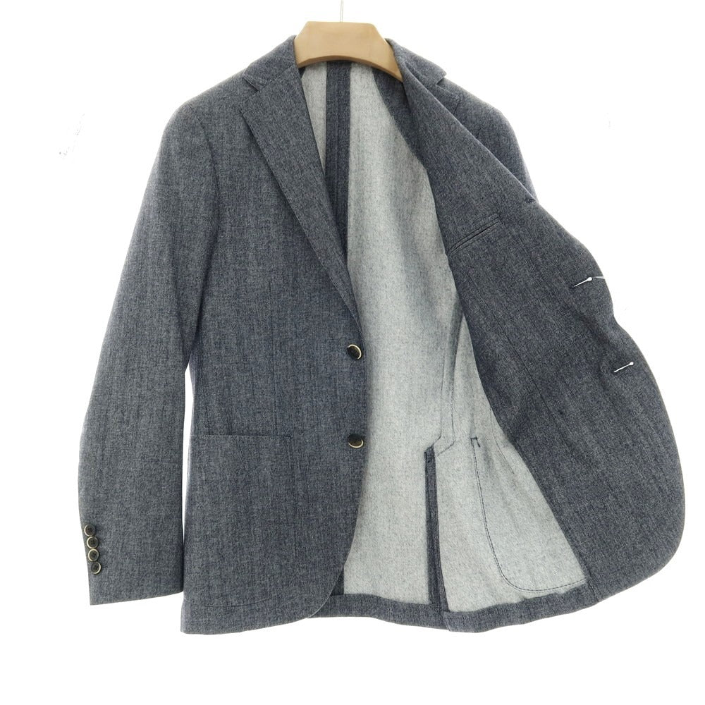 【中古】ラルディーニ LARDINI コットンウール 3B カジュアルジャケット ネイビー系【サイズ42】【 状態ランクB 】【 メンズ 】