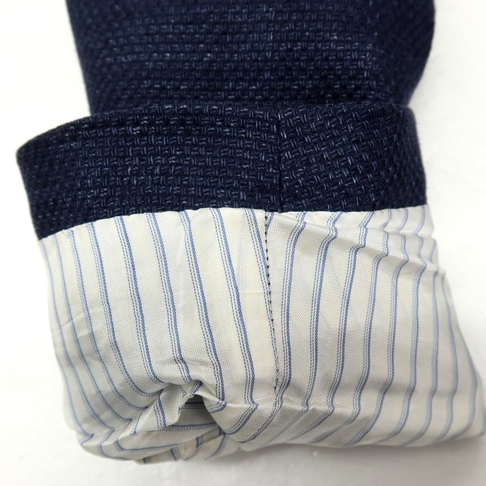 【中古】ラルディーニ LARDINI リネンコットン 3B カジュアルジャケット ネイビー【サイズ42】【 状態ランクB 】【 メンズ 】